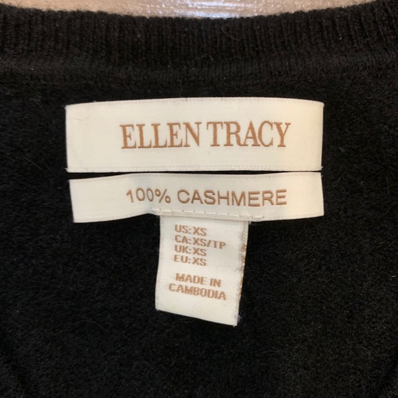 Ellen Tracy Cashmere V Neck Sweater - Picture 4 of 5